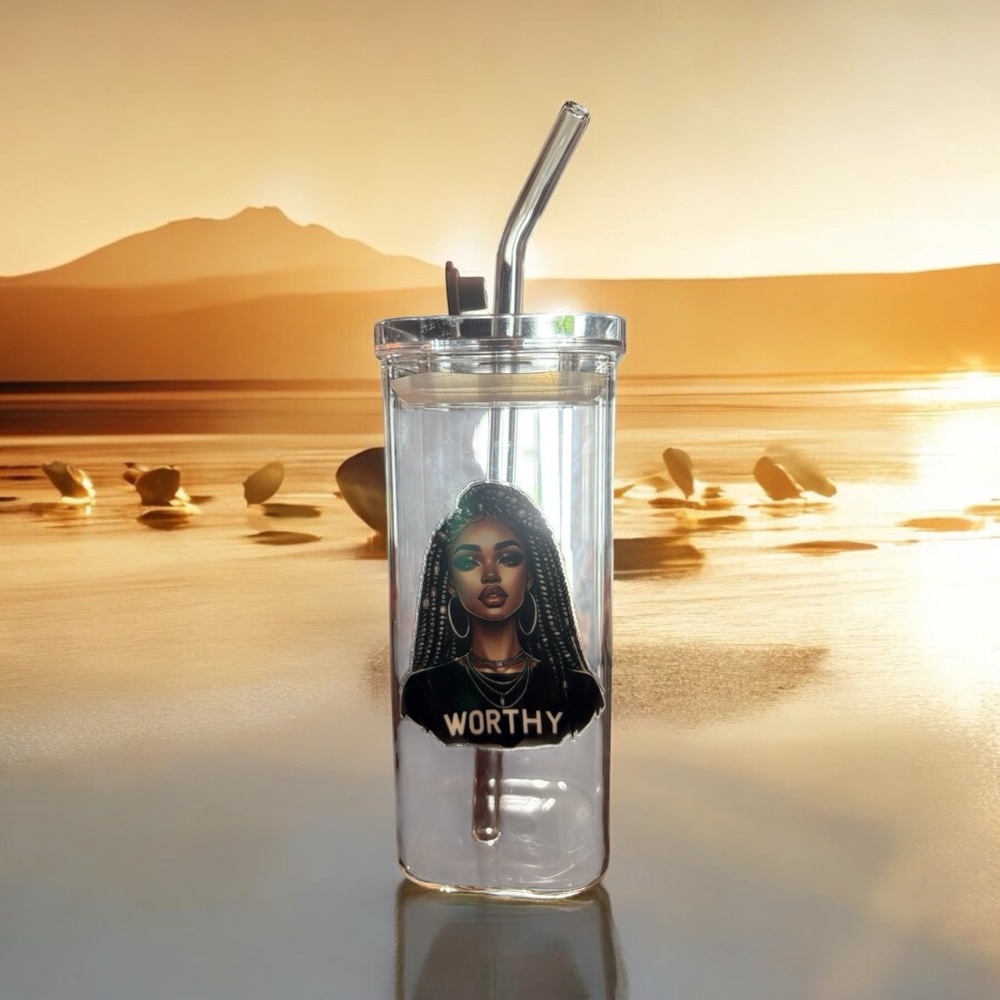 Clear Worthy Water Bottle with Straw